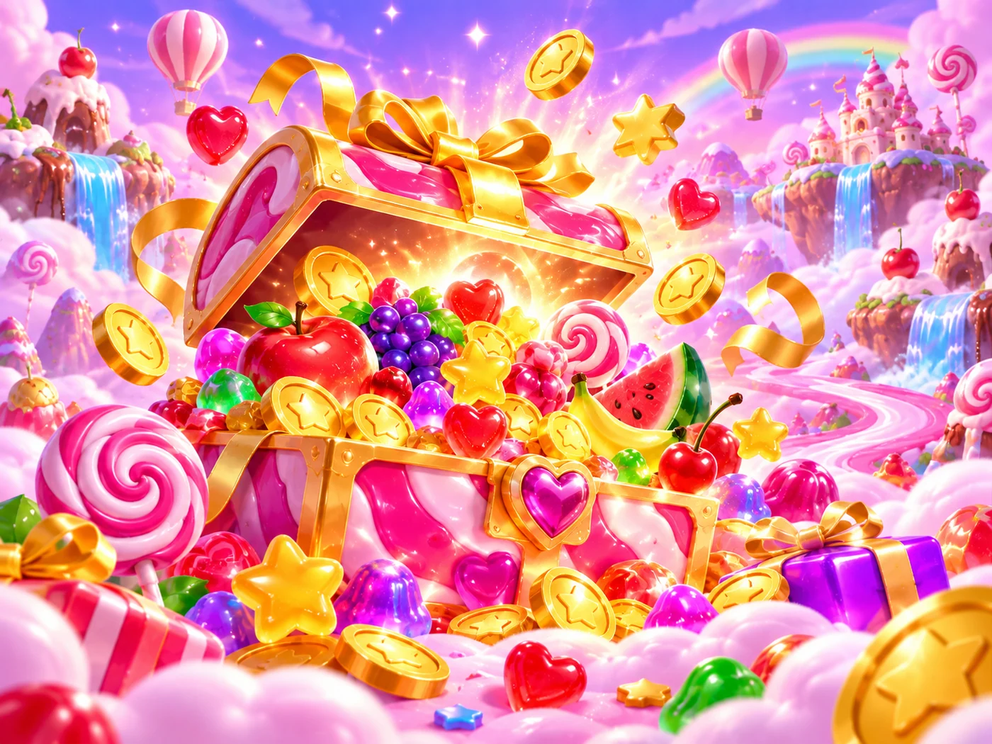 Pink clouds, glossy sweets and a small studio for changing the finish.